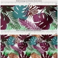 thumbnail image 2 of Soimoi Purple Cotton Cambric Fabric Tropical Leaves Print Fabric by Yard 56 Inch Wide, 2 of 7