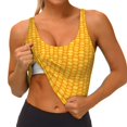 thumbnail image 3 of Balery Corn Kernels Sujetadores deportivos con espalda cruzada para mujer, acolchados, sin costuras, de alto impacto, ideales para yoga, gimnasio, entrenamiento y fitness.-XX-Large, 3 of 8