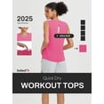 thumbnail image 6 of BALEAF Women's Workout Tank Tops Racerback Open Back Top Sleeveless Running Yoga Shirts Loose Fit Athletic Gym Sports Pink M, 6 of 7