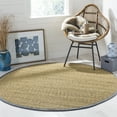 thumbnail image 3 of SAFAVIEH Natural Fiber Maisy Solid Area Rug, Natural/Dark Grey, 6' x 6' Round, 3 of 12