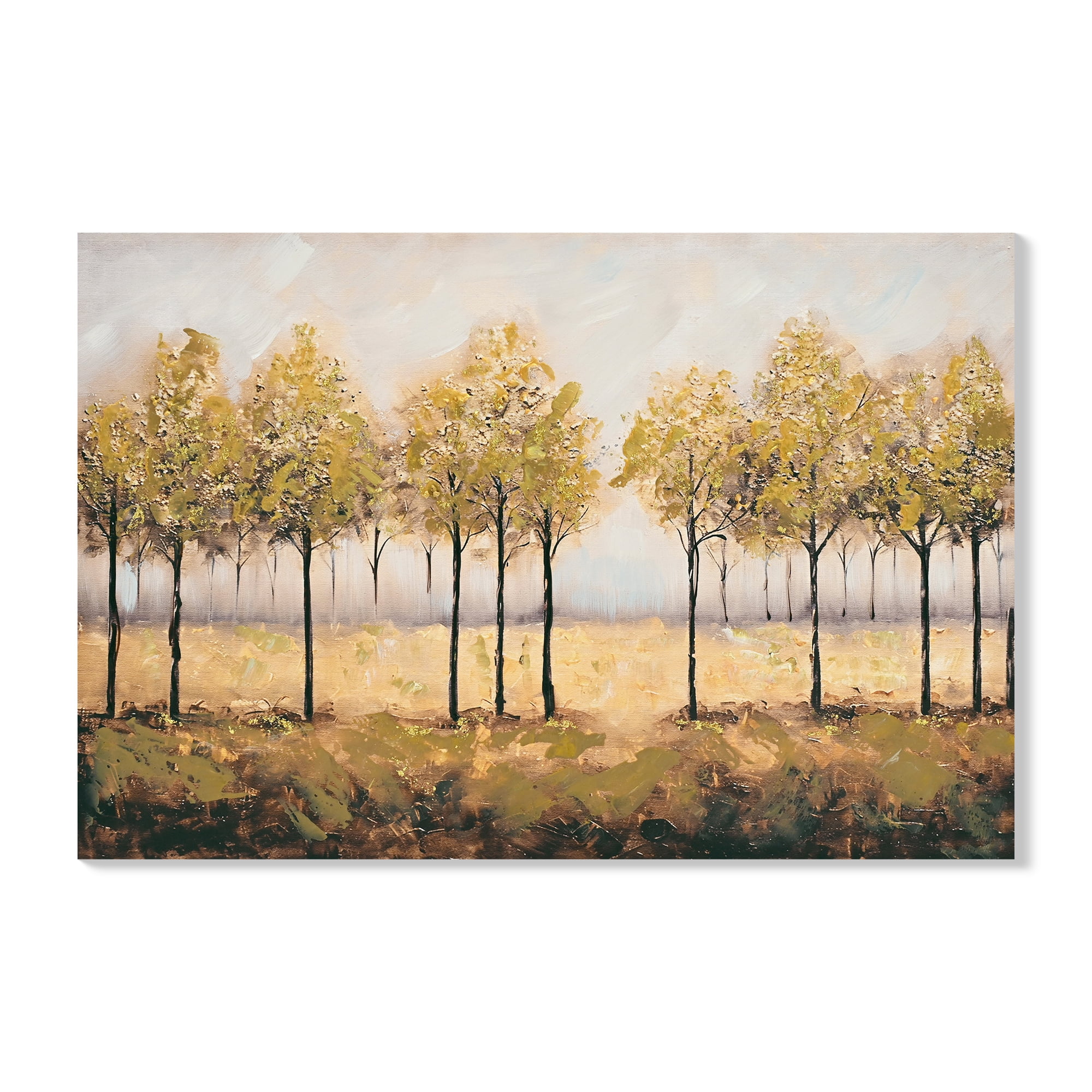 MOONMISS 24x36in Framed Autumn Forest Abstract Tree Canvas Wall Art for Living Room Bedroom Home Decor