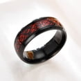 thumbnail image 6 of AYYUFE Men Ring Glossy Simple Dragon Pattern Glowing Ring for Dating, 6 of 6