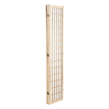 KFFKFF 4-Panel Japanese Style Room Divider, Folding Privacy Screen for Indoor Use, Portable Partition for Room Separation, Home, Office, Restaurant, and Bedroom Decoration (Natural)