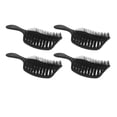 thumbnail image 5 of Peine Para Desenredar Con Cepillo Para El Cabello, 4 Cepillos Negros Ahuecados Para Masaje Del Cuero Cabelludo, Peine Ahuecado Para Desenredar El Cabello, Peines Para Peinar Para Cabello Grueso, Ondul, 5 of 5
