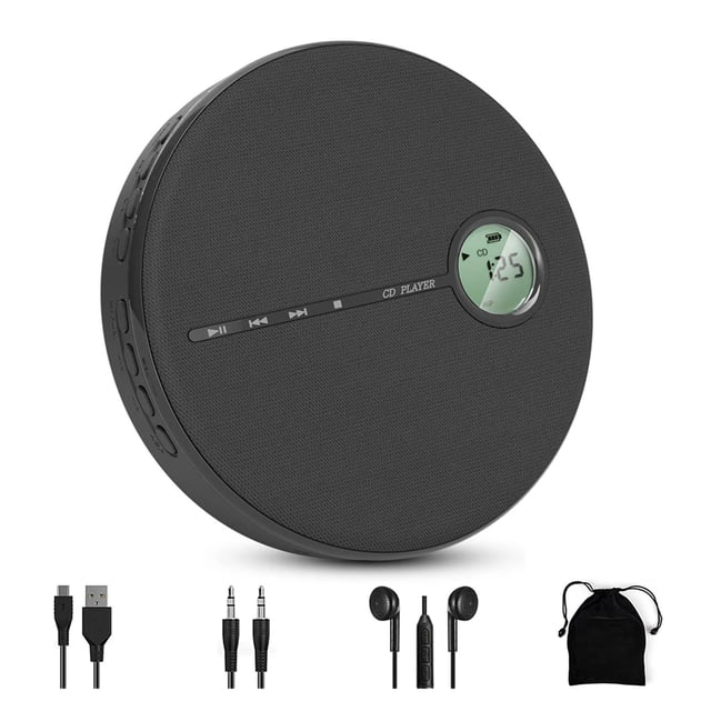 Portable Walkman CD Player Bluetooth Rechargeable With Speakers Cd Player