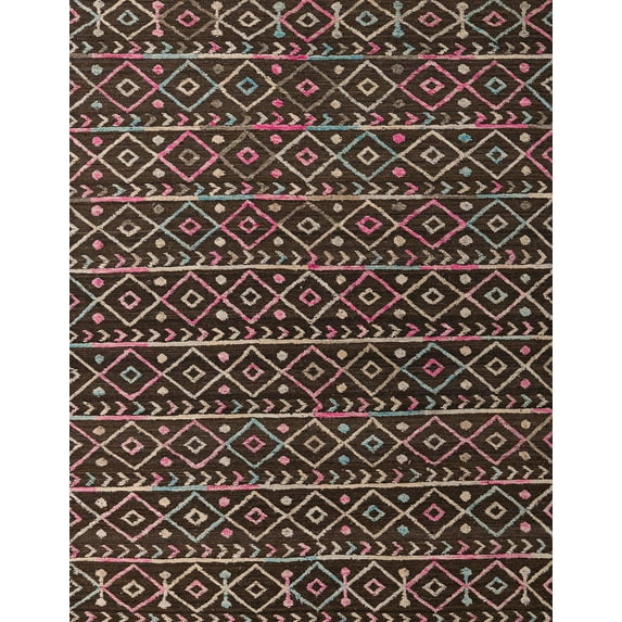 Ahgly Company Machine Washable Indoor Rectangle Abstract Night Red Area Rugs, 4' x 6'