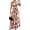 Red, variant on JoveMarine Summer Dresses for Women 2026 Floral - Print V-Neck Long Waist Cinching Flowy Maxi Dress with Elastic Back for Beach Resort,Black L