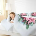 thumbnail image 4 of Manfei Pink Christmas Flower Bedding Comforter Set,Merry Xmas Twin Comforter Sets,Rustic Xmas Berry Bedding Set For Kids,Breathable Home Decor,2-Piece, 4 of 8