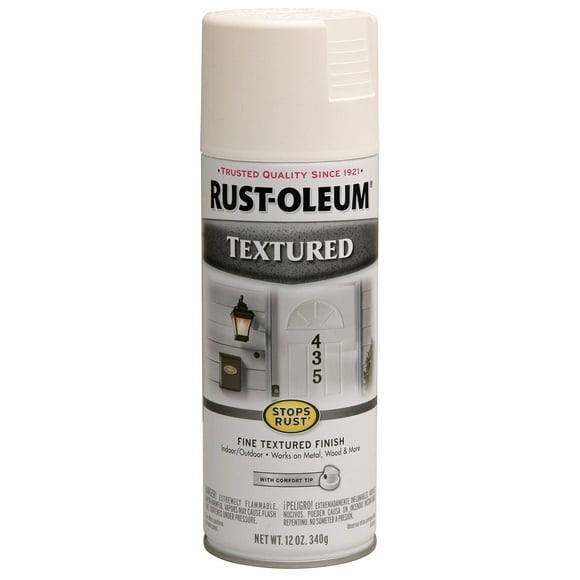 Rust-Oleum 7225830 Textured Spray Paint, 12 oz, White
