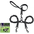 thumbnail image 1 of Correa doble para dos perros, correa para perros, correa doble antienredos de 360 grados., 1 of 5