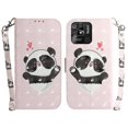 thumbnail image 2 of Compatible With Xiaomi Redmi 10c Cover Magnetic 3d Pattern Wallet Flip Case With Strap - Cute Panda, 2 of 5