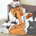 thumbnail image 6 of Pofeuu Funny Cats Print Ultra-Soft Micro Fleece Blanket,for Bed Or Sofa,All Season Throw Blankets Flannel Blanket-50"x40", 6 of 7