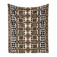 thumbnail image 1 of Zambia Soft Flannel Fleece Throw Blanket, Unique Safari Kenyan Traditional Folk Culture Retro Print, Cozy Plush for Indoor and Outdoor Use, 50" x 70", Pale and Dark Brown, by Ambesonne, 1 of 6
