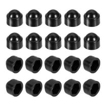 Uxcell Nut Protection Cap, 20Pcs M5x8x10mm - Plastic Hexagonal Screw Protection Cap, Dome Acorn Hex Head Bolt Covers (Black)