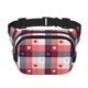 thumbnail image 1 of Fotbe Heart Plaid Cangurera Cuadrada con Estampado de Doble Capa, Bolsa de Cintura Ajustable Mini para Hombres y Mujeres, 1 of 9