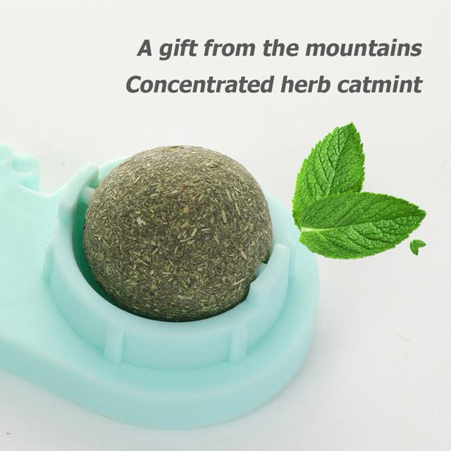 Juguete de limpieza de plástico para gatos, bola de energía de hierba gatera segura para suministros de salud para mascotas (verde) Tmvgtek Para estrenar