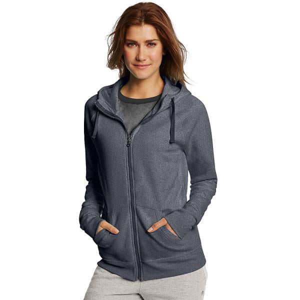 champion women's fleece full zip hoodie
