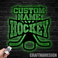 thumbnail image 5 of Craftnamesign Custom Hockey Metal Sign, Hockey Stick Metal Wall Art, Custom Hockey Player Name Sign, 5 of 5