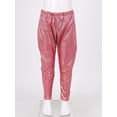 thumbnail image 3 of YIZYIF Kids Girls Boys Shiny Metallic Trousers Gymnastics Athletic Harem Pants Jazz Hip Hop Dance Costume, 3 of 7
