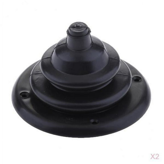 2pcs Marine Boat Motorwell Boot - Rigging Cable Wires Protector Cover - Covers Up to 4 inch 100mm Hole (Black)