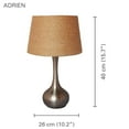 thumbnail image 2 of Xtricity - Touch Table Lamp with 3 Intensity Levels, 10.23 '' x 15.74 '', From the Adrien Collection, Brown, 2 of 3
