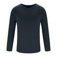 thumbnail image 6 of Jalioing V Neck Athletic T Shirt for Men Casual Basic Long Sleeve Solid Workout Shirts Loose Sport Pullover Tee, 6 of 8