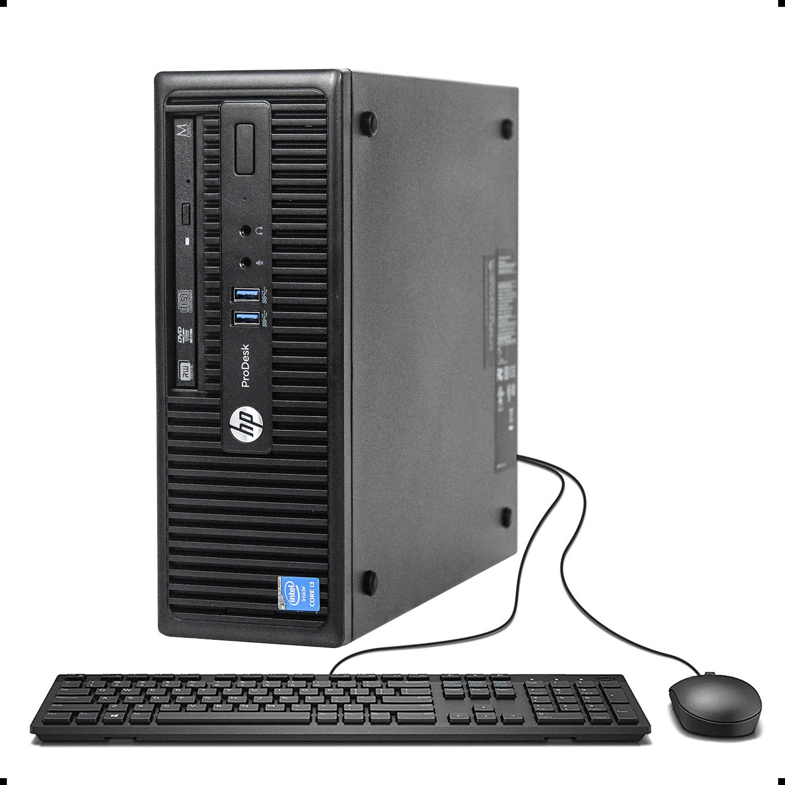 HP ProDesk 400 G2.5 SFF Business Desktop Computer PC, Intel Quad Core i5-4590S up to 3.7GHz, 16G DDR3, 512G SSD, DVDRW, WiFi, BT, 4K Support, DP, VGA, Window 10 Pro 64 En/Sp/Fr Used Grade A - image 1 of 5