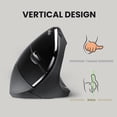 thumbnail image 5 of Perixx PERIMICE-813B Wireless Multi-Device Ergonomic Vertical Mouse - 2xBluetooth & 2.4G Spec - Black, 5 of 6