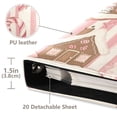 thumbnail image 3 of FORMRS 3 Ring Photo Album 4"x6" Self Adhesive Large Capacity PU Leather Cover, Pink Candy House, 3 of 8