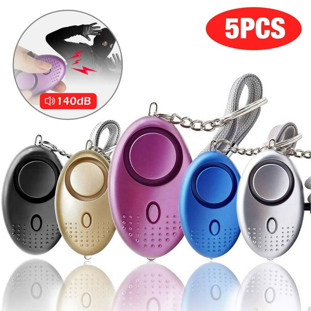 TSV Personal Alarm, 5pcs Safe sound Personal Alarm Keychain with LED