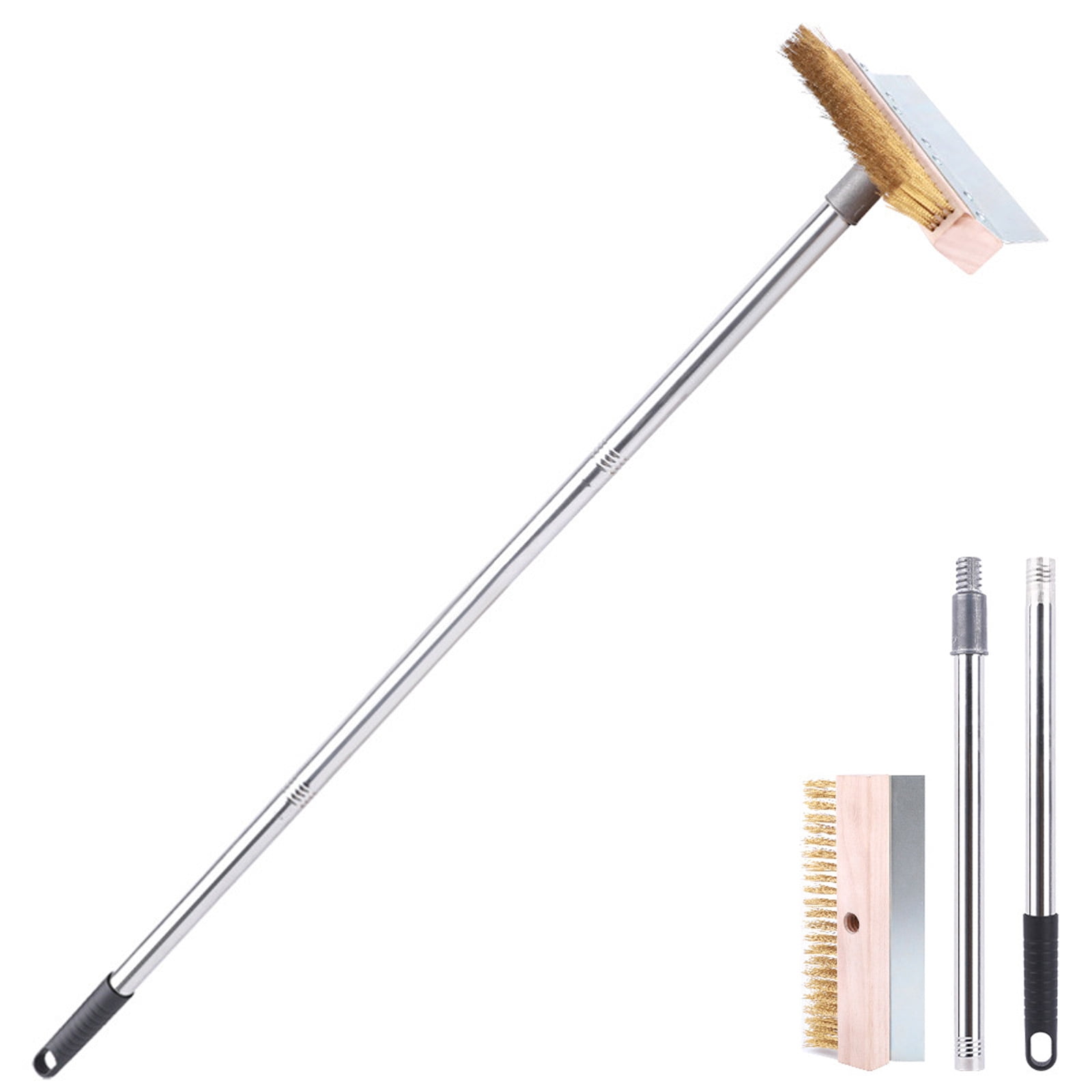 Durability Pizza Stone Cleaning Brush Copper Bristles Pizza Oven Brush Metal Scraper for Efficient Grills Maintenance