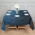 thumbnail image 3 of 52x52in(132x132cm) Square Tablecloth, Waterproof Polyester Table Cover, Wrinkle Resistant & Washable Fabric for Dining, Kitchen, Picnic, Denim Jean Print, 3 of 6