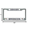 thumbnail image 3 of Marco de placa de matrícula estándar de cromo de Rico Industries NFL Denver Broncos, 6 x 12.25", 3 of 3