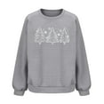 thumbnail image 6 of Waffle Sweatshirts for Womens Merry Christmas Loose Crewneck Long Sleeve Shirts Christmas Tree Printed Sweaters Casual Fashion Xmas Holiday Party Pullover Tops, 6 of 6
