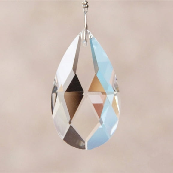 FUTUREORYY 2Pcs Crystal Pendant for Chandelier Decorative Crystal Prisms Hanging Ornaments