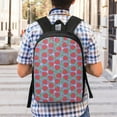 thumbnail image 5 of Disketp Hand Drawn Strawberry School Backpack, Lightweight Basic Middle School Bookbags 17 Inch Casual Daypack for Student College, Travel or Outdoor, 5 of 6