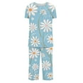 thumbnail image 5 of Jamicy Pyjama à Manches Longues pour Femmes Ensemble de Pyjama Capri à Boutons à Col Rond Imprimé Décontracté et Ample pour Femmes Pyjama d'Halloween, 5 of 5