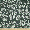 thumbnail image 2 of Ambesonne Vintage Fabric by the Yard Microfiber, Nostalgic Burgeoning Flower, 1 Yard, Pale Eggshell Dark Grey, 2 of 2