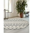 thumbnail image 4 of Unique Loom Arlo Collection Area Rug - Lenny (5' 3" Round Charcoal/Ivory), 4 of 8