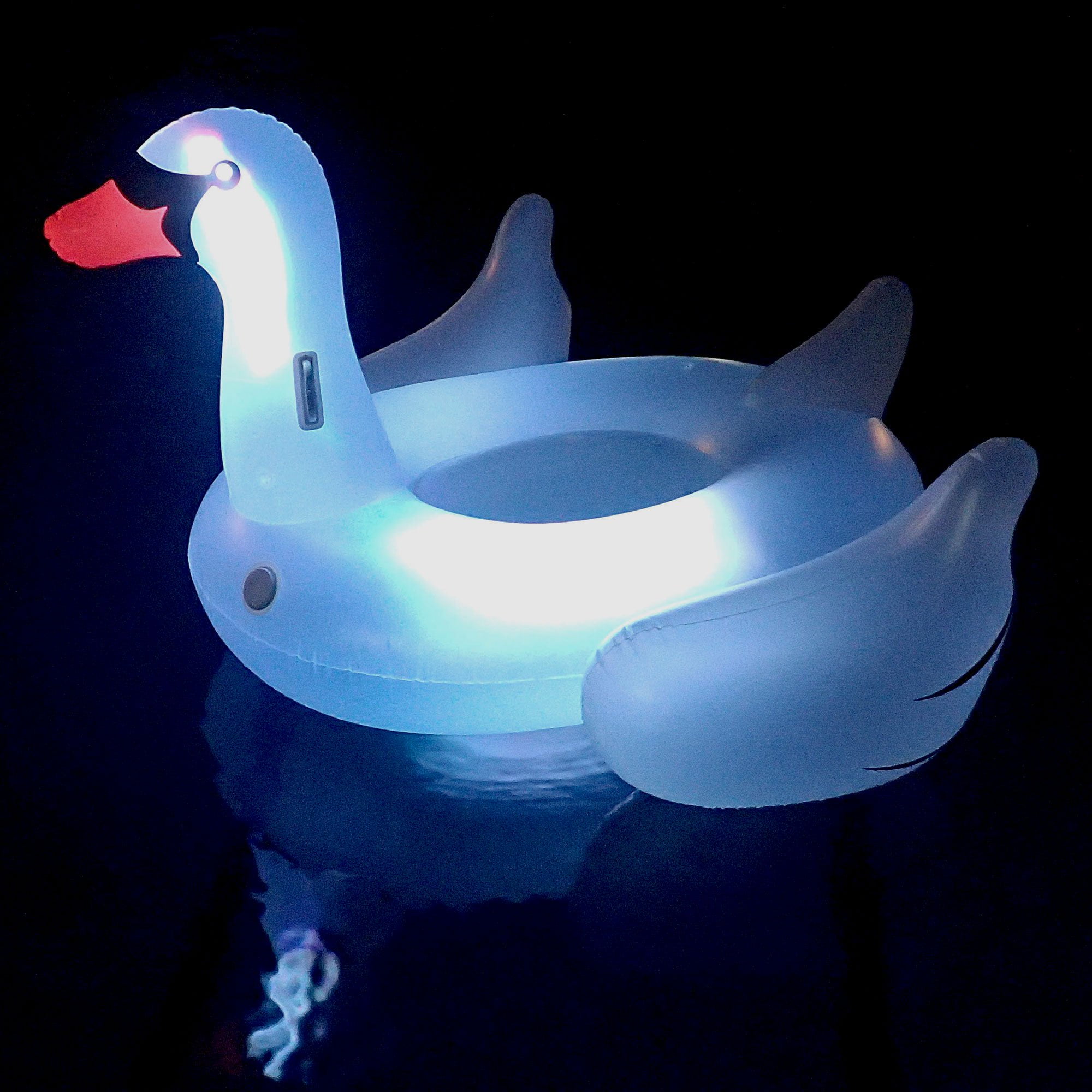 Swimline géant DEL Light Up Swan piscine animal Ride Sur Char-Pack de 2
