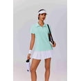 thumbnail image 6 of Pinspark Womens Golf Shirts Short Sleeve Tennis Polo Shirt 3 Buttons Causal T-Shirts Collared Athletic T Shirt Lightweight Workout Tops, 6 of 8