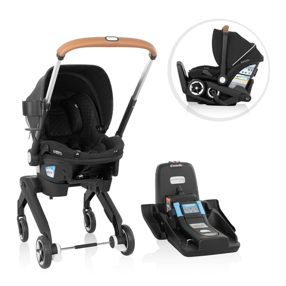 Ensemble siège auto et poussette pour bébé Evenfo Shyft DualRide (Poids 1,5 à 13,5 kg, Âge 0 à 2 ans)