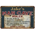 thumbnail image 1 of Jake's Man Cave Rules Chic Rustic Green Sign Home 12 x 18 Matte Finish Metal 112180049048, 1 of 1