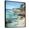 thumbnail image 2 of Designart "Tropical Paradise Beach Photo III" Nautical & Beach Floater Framed Canvas Print, 2 of 7