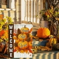 thumbnail image 2 of Garden Flag12X18 Inch Double Side,Welcome Pumpkin Fall Yard Flag Small Garden Flag Outside Decorative,Outdoor Fall Flag for Holiday Patio Courtyard Lawn, 2 of 6