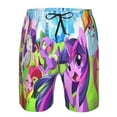thumbnail image 4 of Mens My Lit-tle Pony Swim Trunks Quick Dry Bathing Suit Stretch Board Shorts Summer Beach Shorts Men's Swimwear with Mesh Linner, 4 of 8