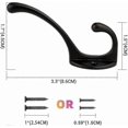 thumbnail image 4 of Black Wall-Mounted Hooks for Coats, Towels, and Accessories - Set of 10 for Kitchen or Bathroom Use, 4 of 5