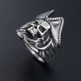 thumbnail image 5 of HOOUN MEN'S PIRATE HAT SKULL RING STAINLESS STEEL CAPTAIN PIRATE SKULL RING BIKER PUNK-7, 5 of 5