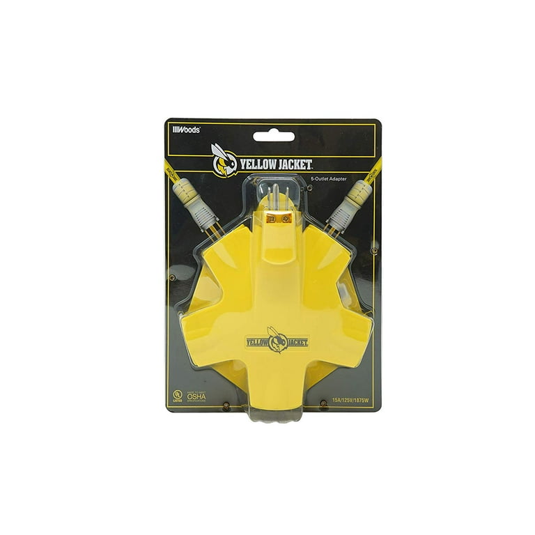 Yellow Jacket 827362 Outdoor 5-Outlet Adapter Converter - Walmart.com
