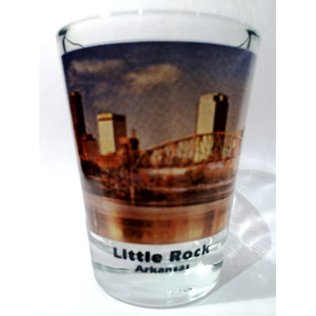 Little Rock Arkansas City Skyline Color Photo Shot Glass